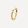 Liberty Earrings|Earrings^9ct Gold Diamond Rainbow Mini Creole Single Hoop Earring