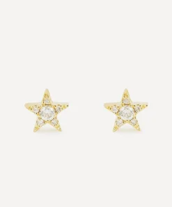 Kojis Earrings|Earrings^18ct Gold Diamond Star Stud Earrings