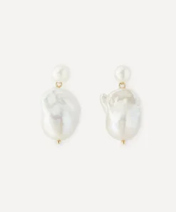 Mateo Earrings^14ct Gold Duality Pearl Drop Earrings