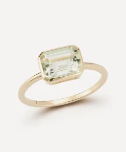 Mateo Rings|Rings^14ct Gold East West Green Amethyst Ring