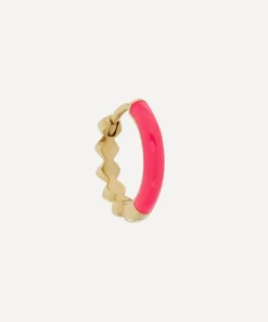 Liberty Earrings|Earrings^9ct Gold Eclipse Mini Creole Enamel Single Hoop Earring