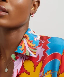 Liberty Earrings|Earrings^9ct Gold Eclipse Mini Creole Enamel Single Hoop Earring