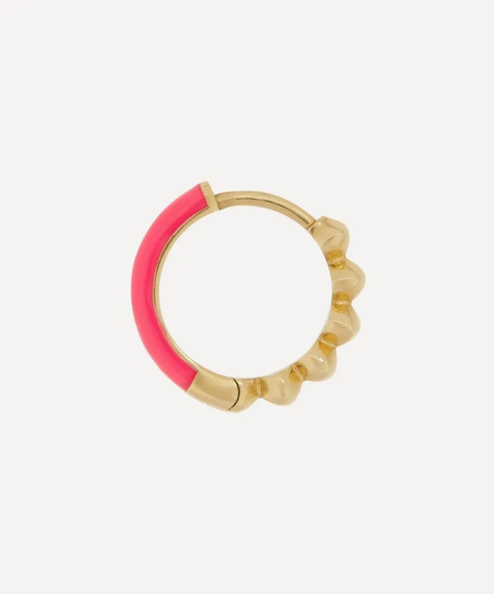 Liberty Earrings|Earrings^9ct Gold Eclipse Mini Creole Enamel Single Hoop Earring