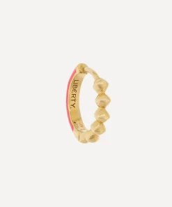 Liberty Earrings|Earrings^9ct Gold Eclipse Mini Creole Enamel Single Hoop Earring