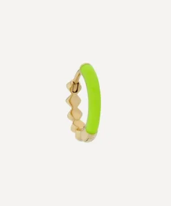 Liberty Earrings|Earrings^9ct Gold Eclipse Mini Creole Enamel Single Hoop Earring
