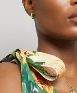 Liberty Earrings|Earrings^9ct Gold Eclipse Mini Creole Enamel Single Hoop Earring