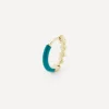 Liberty Earrings|Earrings^9ct Gold Eclipse Petrol Enamel Huggie Hoop Earring