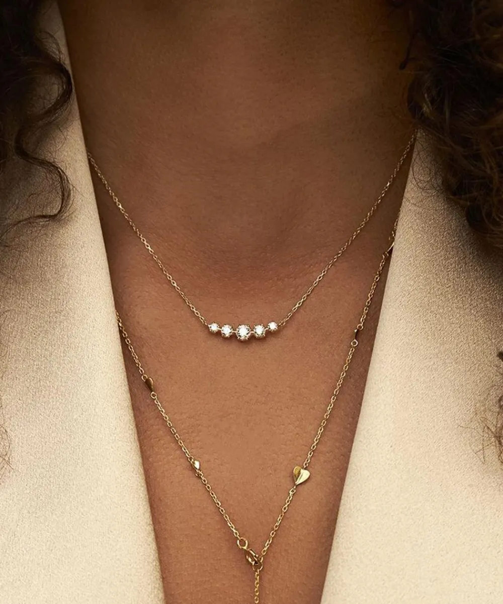 Dinny Hall Necklaces^14ct Gold Elyhara Diamond Scoop Pendant Necklace