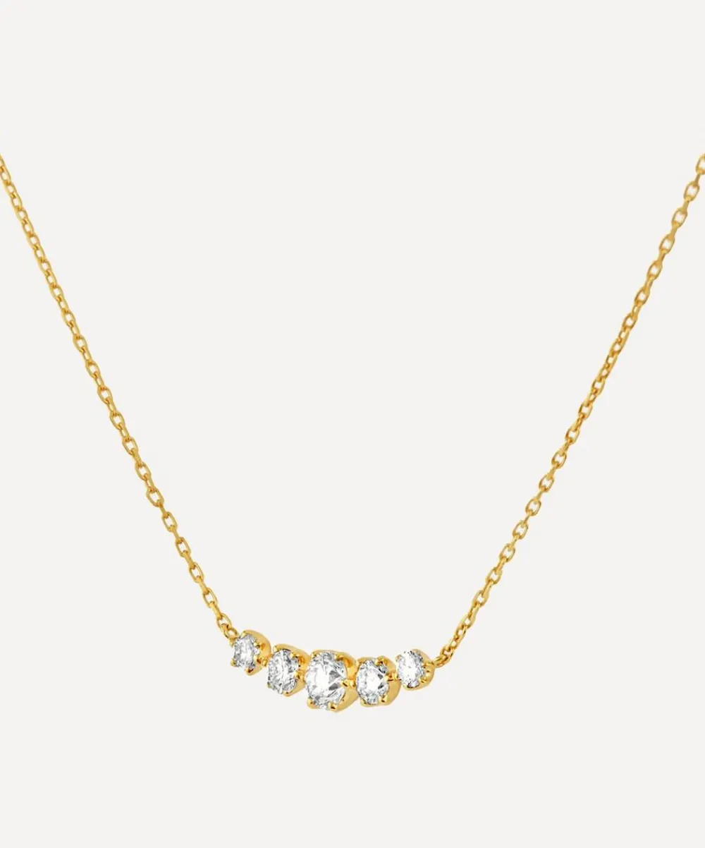 Dinny Hall Necklaces^14ct Gold Elyhara Diamond Scoop Pendant Necklace