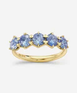 Dinny Hall Rings^18ct Gold Elyhara Sapphire Five Stone Ring