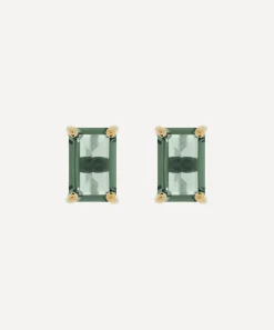 Suzanne Kalan Earrings|Earrings^14ct Gold Emerald Cut Green Envy Topaz Stud Earrings