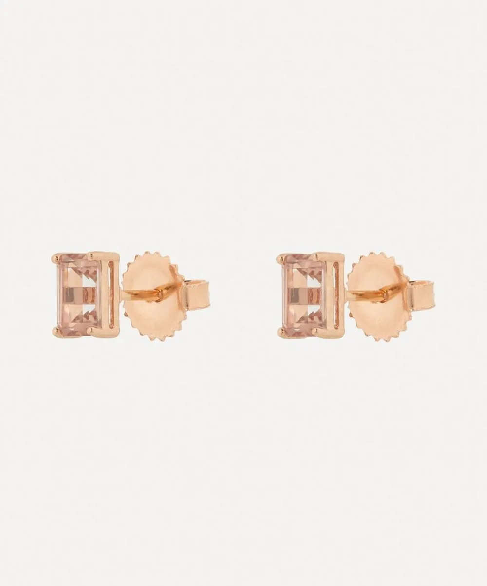 Suzanne Kalan Earrings|Earrings^14ct Gold Emerald-Cut Morganite Topaz Stud Earrings