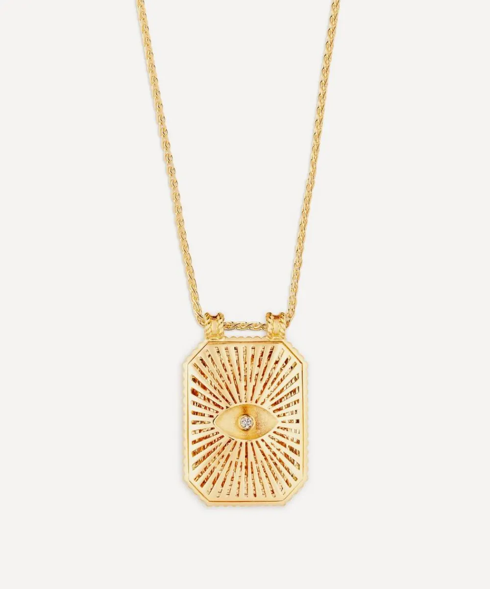 Marie Lichtenberg Necklaces|Necklaces^18ct Gold Eye Protect Scapular Pendant Necklace