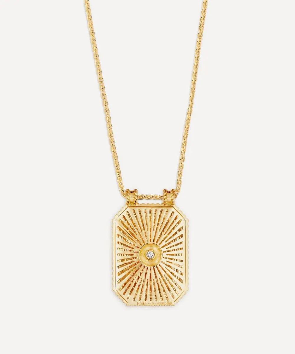 Marie Lichtenberg Necklaces|Necklaces^18ct Gold Eye Protect Scapular Pendant Necklace