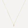 AURUM + GREY Necklaces^9ct Gold F Initial Pendant Necklace