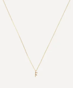 AURUM + GREY Necklaces^9ct Gold F Initial Pendant Necklace