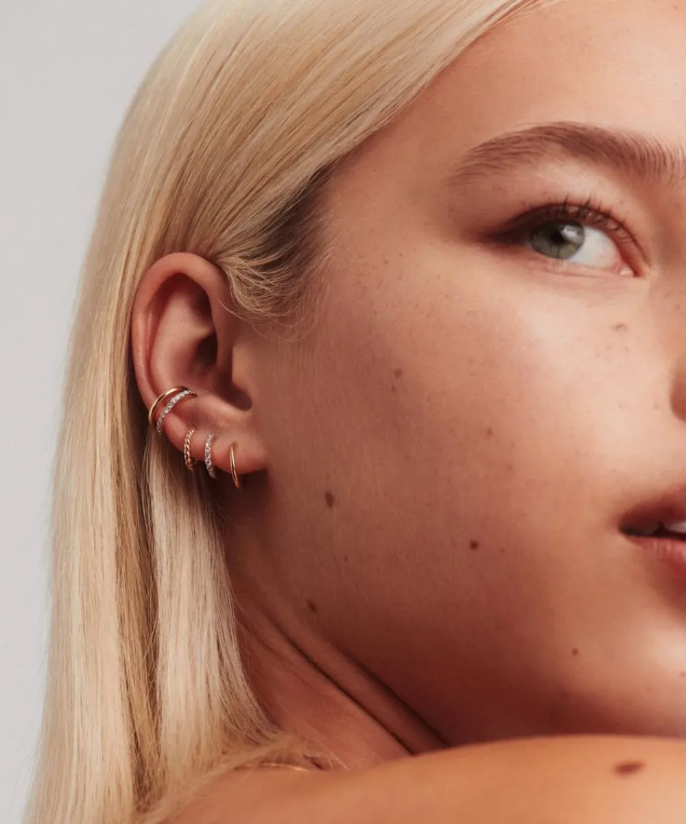 Missoma Earrings^14ct Gold Fine Classic Mini Hoop Earrings