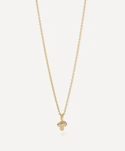 Missoma Necklaces|Necklaces^14ct Gold Fine Diamond Mushroom Mini Pendant Necklace