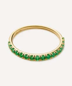Missoma Rings|Rings^14ct Gold Fine Emerald Half Eternity Ring