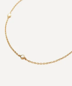 Missoma Necklaces^14ct Gold Fine Floating Diamond Necklace