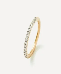 Missoma Rings^14ct Gold Fine Slim Half Eternity Ring