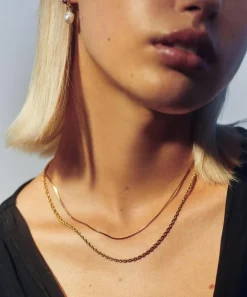 Missoma Necklaces^14ct Gold Fine Square Snake Chain Necklace