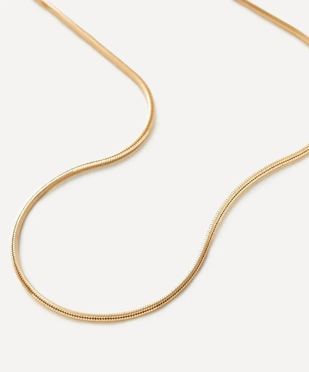 Missoma Necklaces^14ct Gold Fine Square Snake Chain Necklace