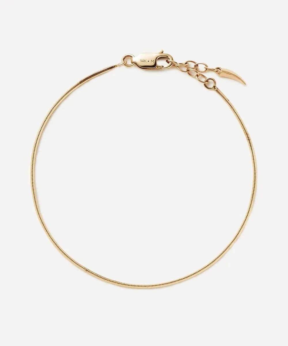 Missoma Necklaces|Necklaces^14ct Gold Fine Square Snake Chain Bracelet