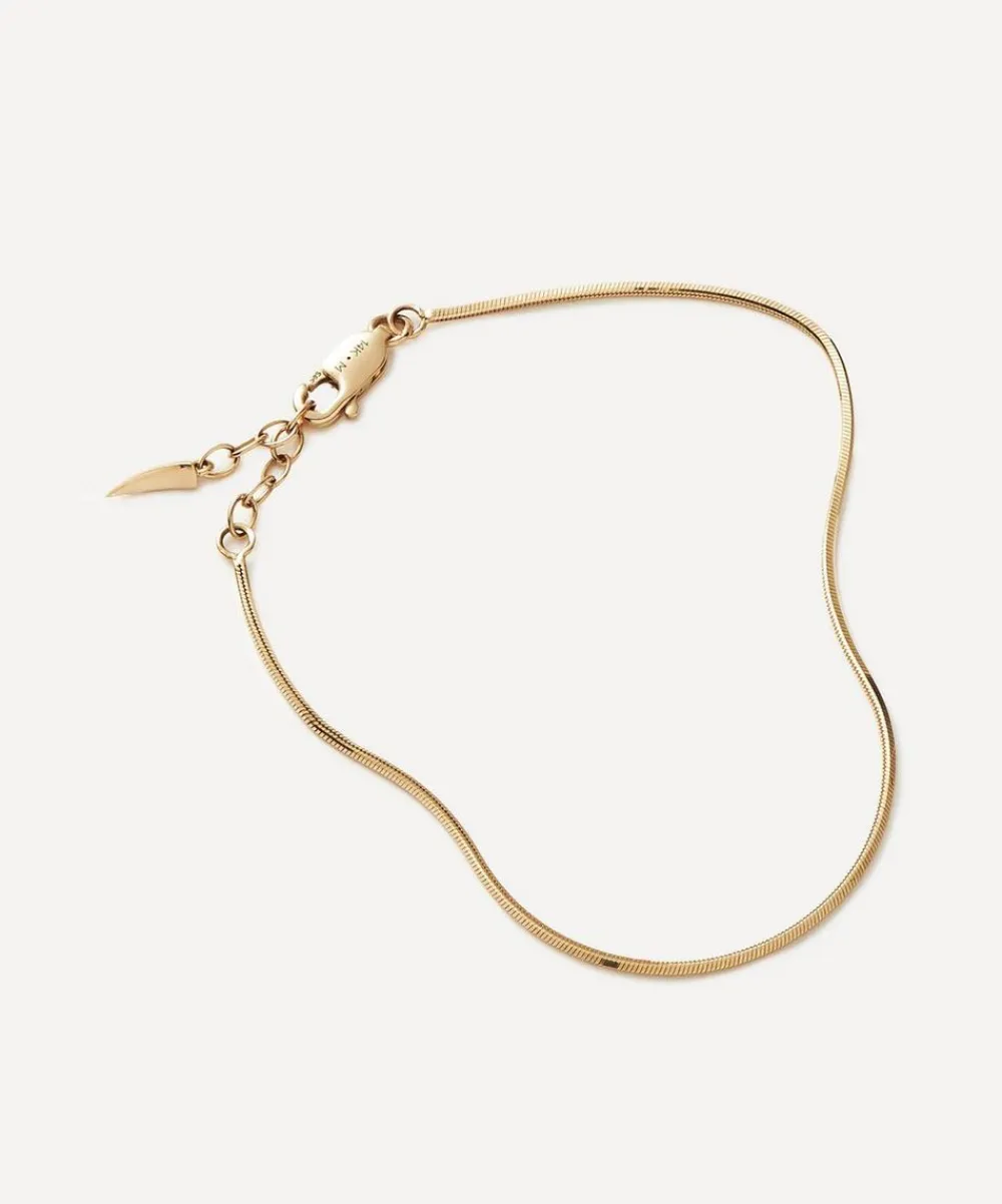 Missoma Necklaces|Necklaces^14ct Gold Fine Square Snake Chain Bracelet