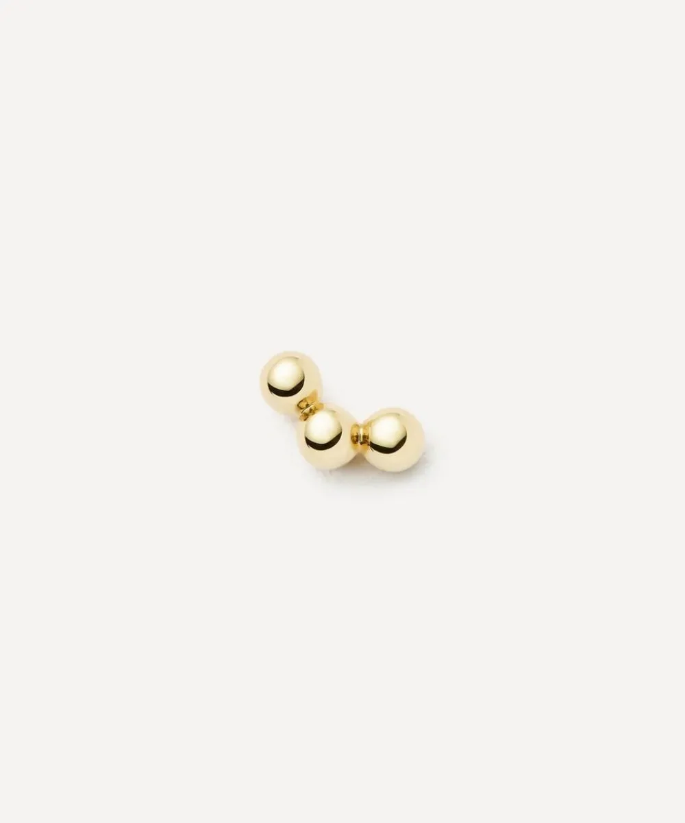 Missoma Earrings^14ct Gold Fine Trio Stud Earring