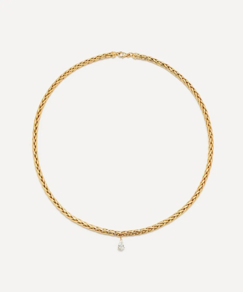 Yvonne Léon Necklaces|Necklaces^18ct Gold Floating Pear Cut Diamond Necklace