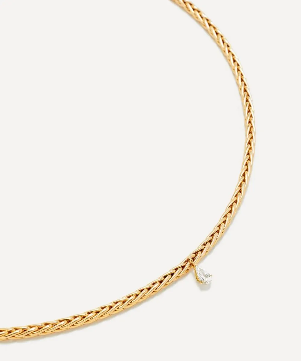 Yvonne Léon Necklaces|Necklaces^18ct Gold Floating Pear Cut Diamond Necklace