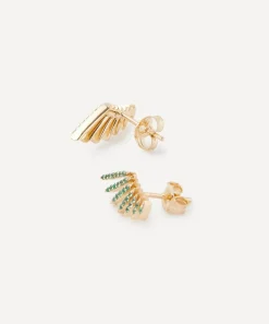 Celine Daoust Earrings|Earrings^14ct Gold Flying Wings Emerald Stud Earrings