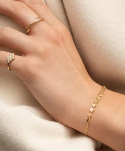 Dinny Hall Bracelets^9ct Gold Folded Heart Linked Bracelet