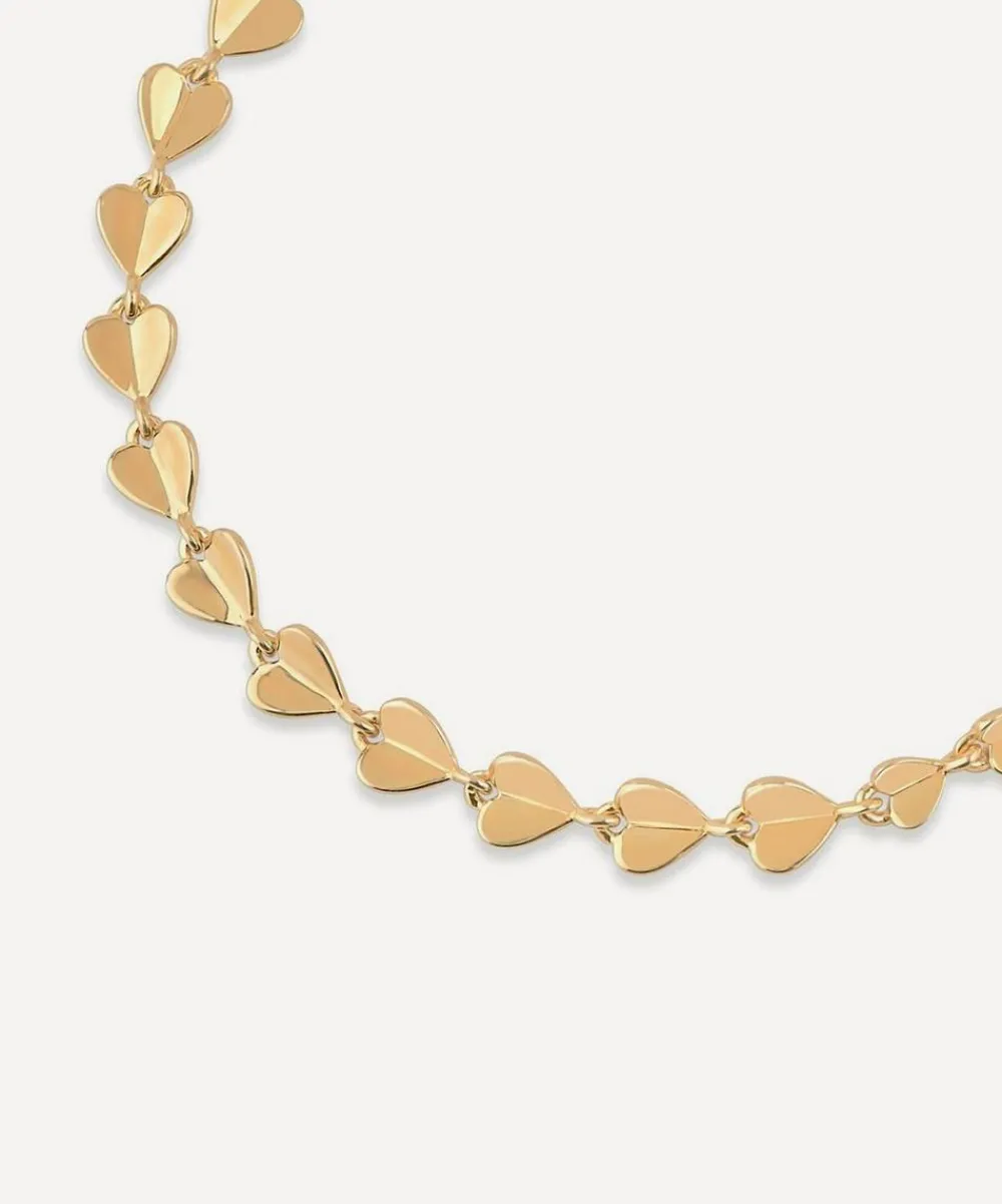 Dinny Hall Bracelets^9ct Gold Folded Heart Linked Bracelet