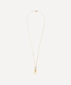 FoundRae Necklaces|Necklaces^18ct Gold Four Heart Clover Engravable Miniature Pendant Necklace