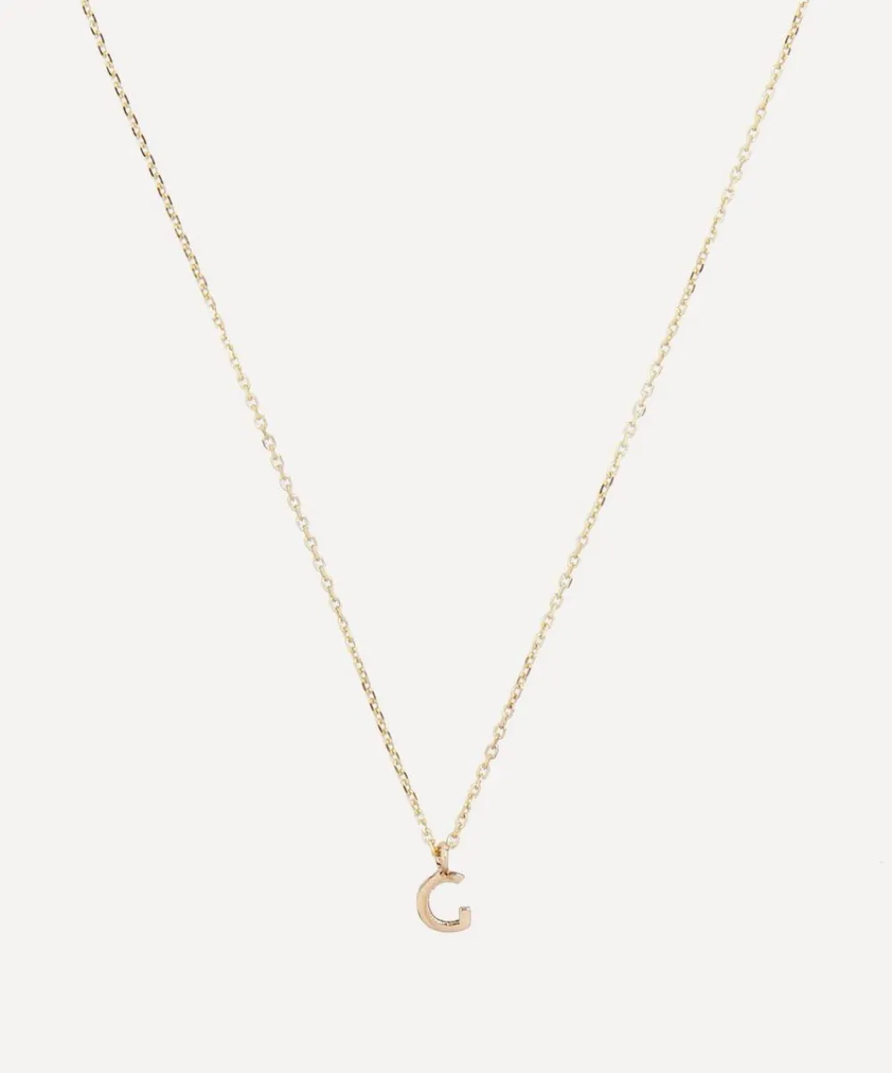 AURUM + GREY Necklaces^9ct Gold G Initial Pendant Necklace