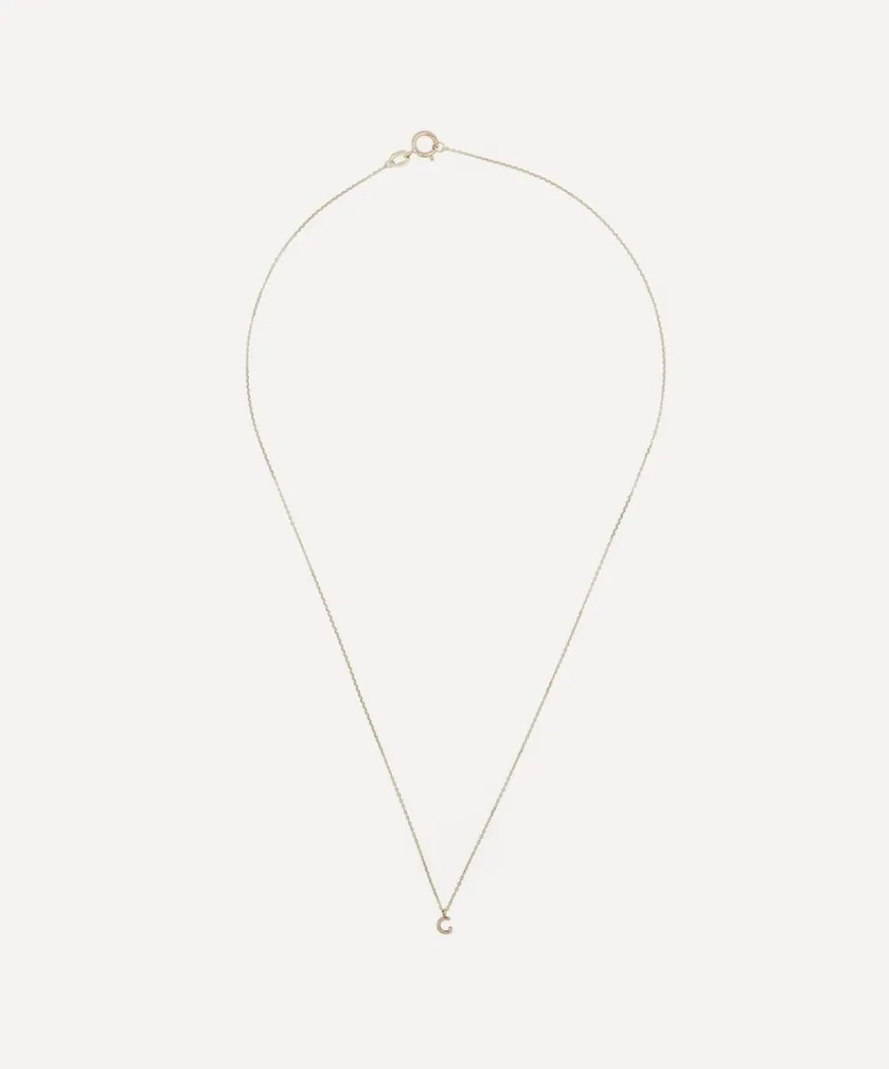 AURUM + GREY Necklaces^9ct Gold G Initial Pendant Necklace