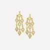 Kojis Earrings|Earrings^18ct Gold Geometric Diamond Chandelier Drop Earrings