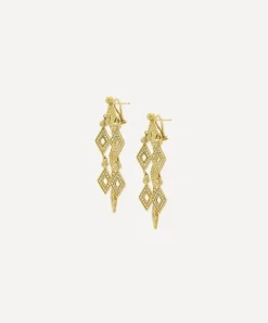 Kojis Earrings|Earrings^18ct Gold Geometric Diamond Chandelier Drop Earrings