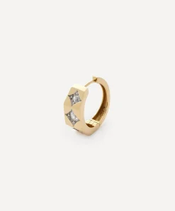 Marie Lichtenberg Earrings|Earrings^18ct Gold GM Ecrou Diamond Hoop Earring