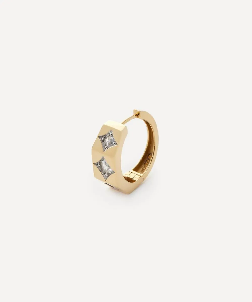 Marie Lichtenberg Earrings|Earrings^18ct Gold GM Ecrou Diamond Hoop Earring