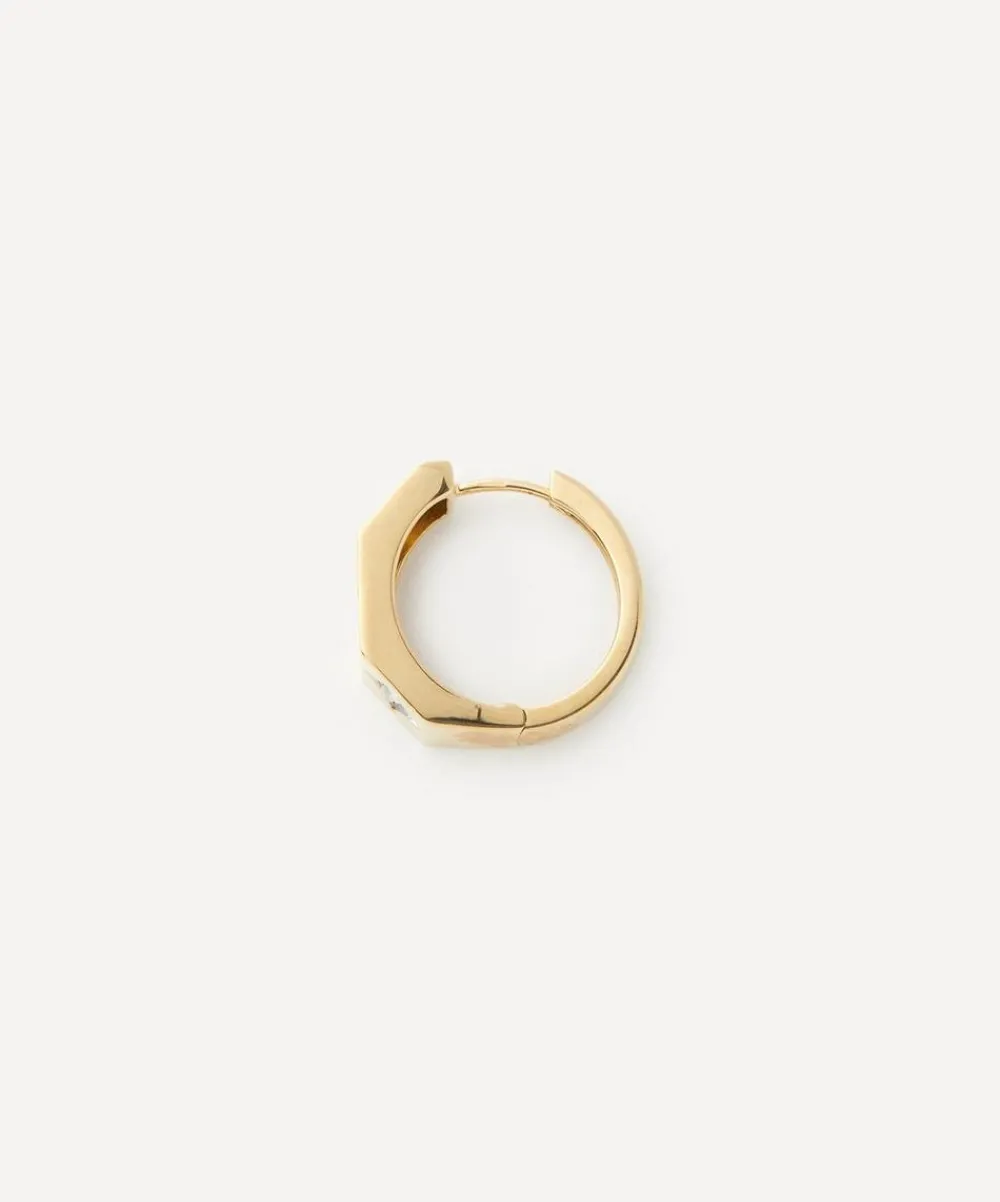Marie Lichtenberg Earrings|Earrings^18ct Gold GM Ecrou Diamond Hoop Earring
