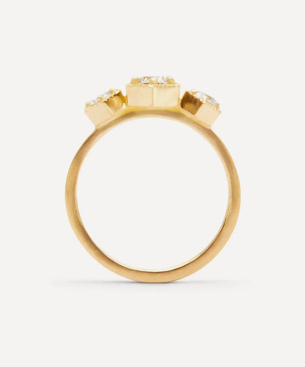 Satomi Kawakita Rings|Rings^18ct Gold Grand White Diamond Trilogy Ring