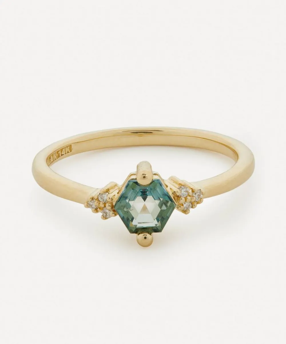 Suzanne Kalan Rings|Rings^14ct Gold Green Envy Topaz Diamond Ring