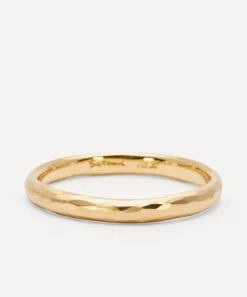 Satomi Kawakita Rings|Rings^18ct Gold Half-Round Hammered Band Ring