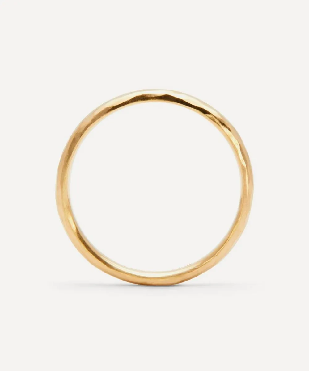Satomi Kawakita Rings|Rings^18ct Gold Half-Round Hammered Band Ring