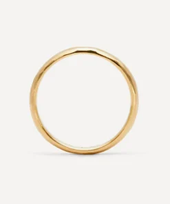 Satomi Kawakita Rings|Rings^18ct Gold Half-Round Hammered Band Ring