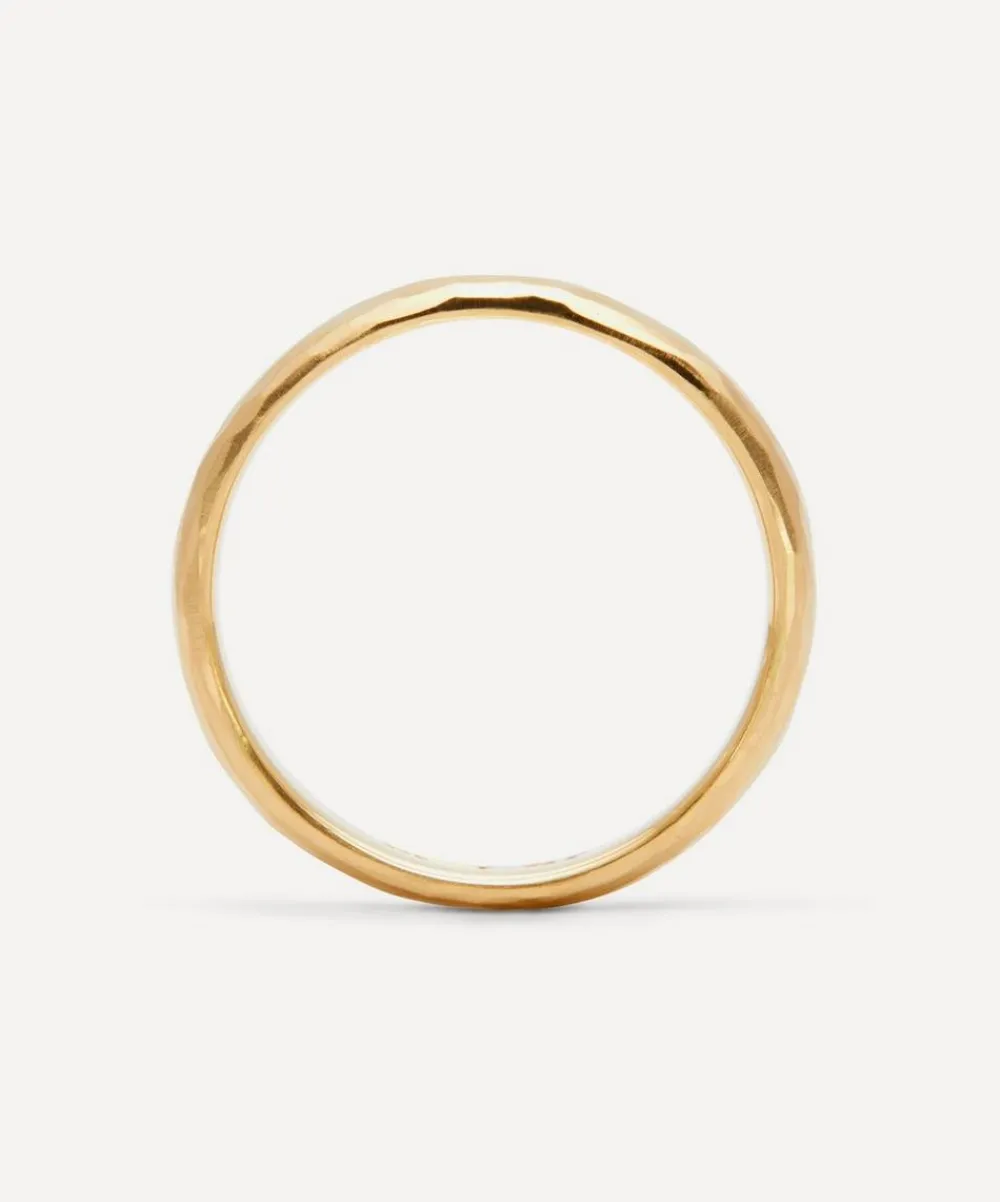 Satomi Kawakita Rings|Rings^18ct Gold Half-Round Hammered Band Ring