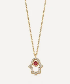 Astley Clarke Necklaces^14ct Gold Hamsa Hand Diamond Pendant Necklace